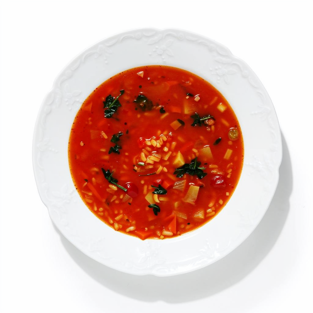 Szybka zupa pomidorowa z ryżem